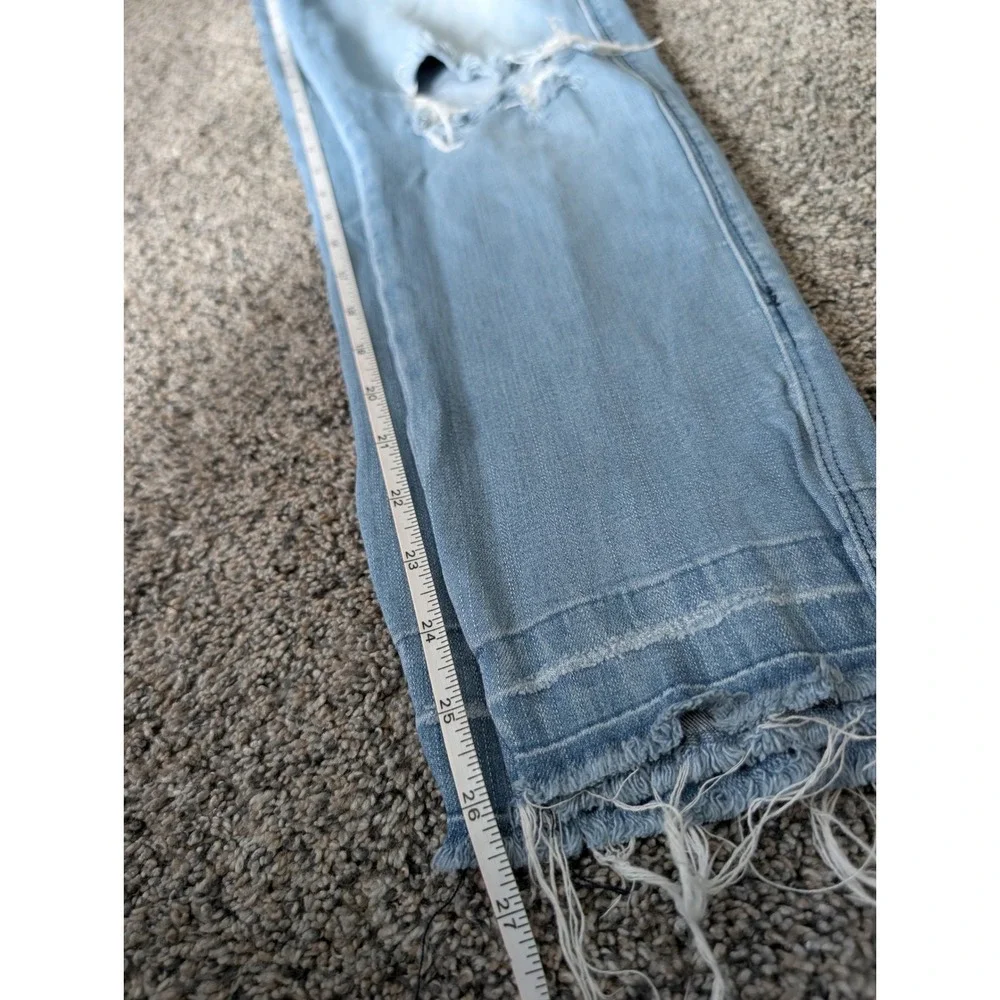 KanCan Light Wash Distressed Skinny‎ Jeans Raw Hem Size 28 W9